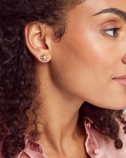 Presleigh Love Knot Stud Earrings In Gold