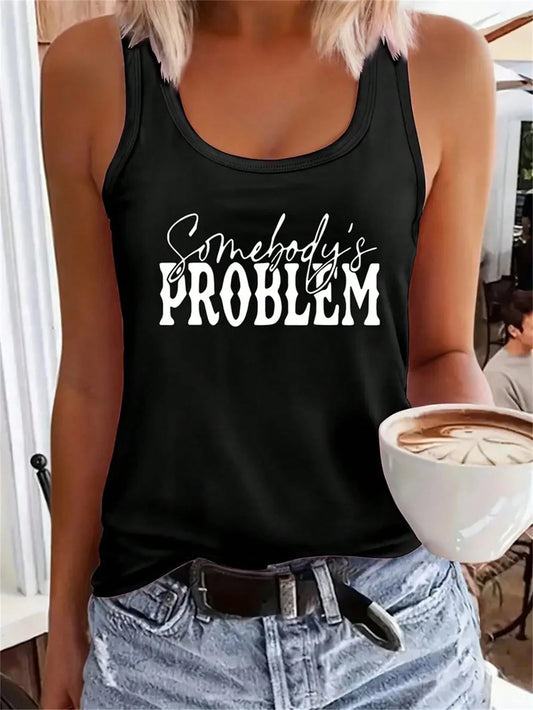 PROBLEM, Women'S Summer Leisure I-Vest, Elastic Sleeveless Outdoor Jacket, 2026 Overseas New Casual Women'S Clothing Plus Size Women's Sleeveless Tank