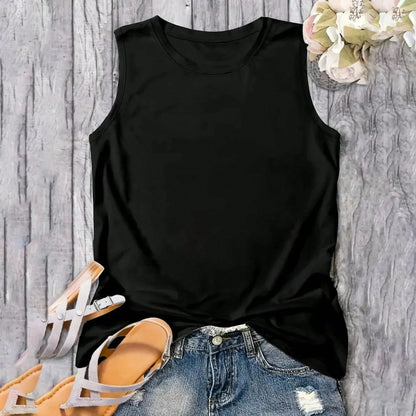 PROBLEM, Women'S Summer Leisure I-Vest, Elastic Sleeveless Outdoor Jacket, 2026 Overseas New Casual Women'S Clothing Plus Size Women's Sleeveless Tank