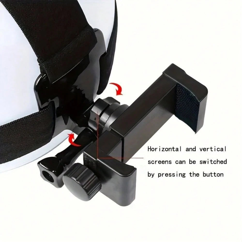 ProCam Head-Mounted Camera Stand- Adjustable First-Person Viewing Angle, Fixed Shooting, Live Video Recording, Hands-Free, Wide Compatibility, Portable Design, ABS Material, Wide Viewing Angle| Slee