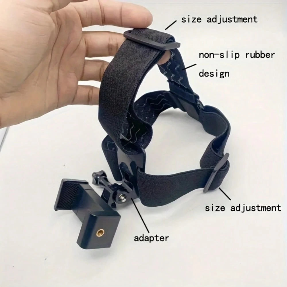 ProCam Head-Mounted Camera Stand- Adjustable First-Person Viewing Angle, Fixed Shooting, Live Video Recording, Hands-Free, Wide Compatibility, Portable Design, ABS Material, Wide Viewing Angle| Slee