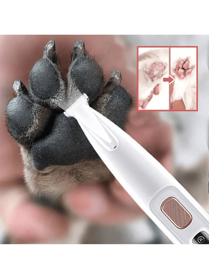 Professional Pet Grooming Scissors With LED Light-18mm Wide Blade, Battery/USB Power Supply, Rechargeable Lithium Polymer, Suitable For Dogs And Cats, Privacy And Private Parts Shaving Knife