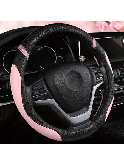Purple, Pink, Red Simple Fashion Casual Daily Steering Wheel Cover, Car Accessories, For Women