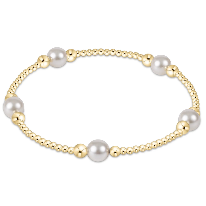 Purpose Pearl 6mm Bead Bracelet Gold