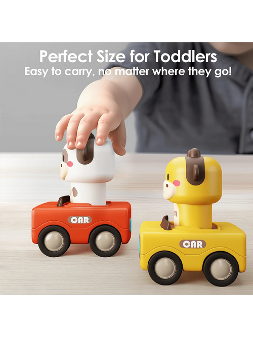 Push & Go Friction Powered Animal Race Cars, Game Vehicle Set, Toy Cars For Kids, Perfect Gift For Boys & Girls, Baby Toys, Back To School