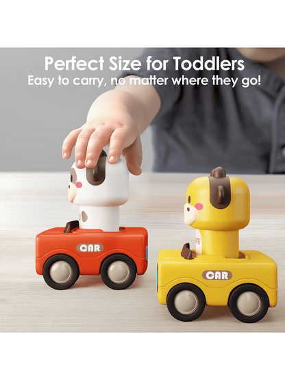 Push & Go Friction Powered Animal Race Cars, Game Vehicle Set, Toy Cars For Kids, Perfect Gift For Boys & Girls, Baby Toys, Back To School