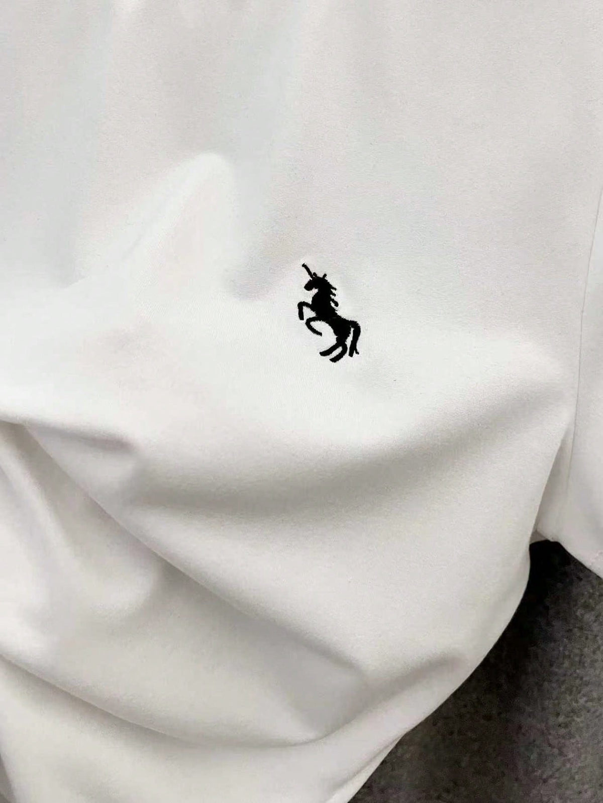 Qadelle 4pcs/Set Women's Embroidered Round Neck Short Sleeve Fitted Cropped T-Shirt,White,Summer,Basic,Casual,School,Back-To-School Unicorn Tee Shirts