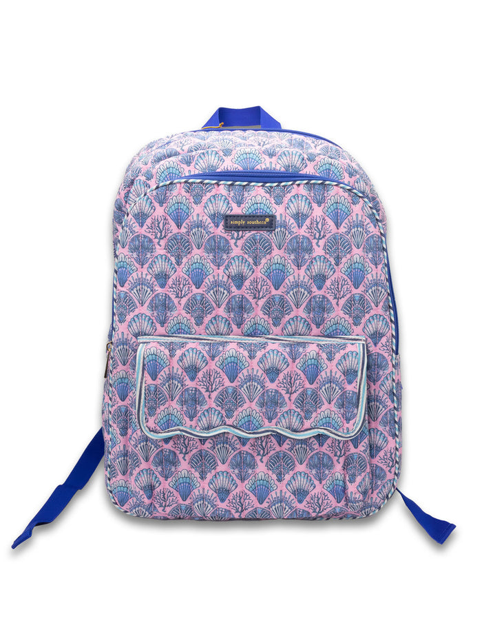 Quilted Backpack Scalloped Shell