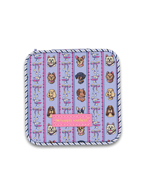 Quilted Jewelry Case Dog Bow