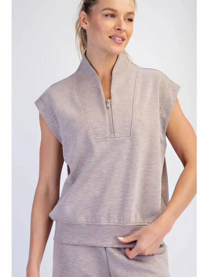 Rae Mode Modal Poly V-neck Sleeveless Top