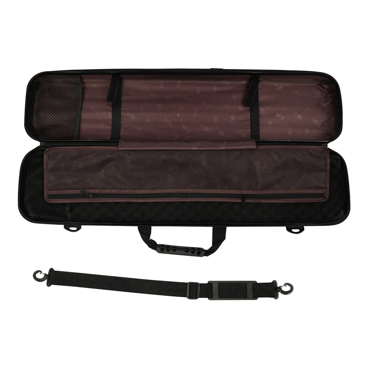 RainWeel Recurve Bow Case- ABS Hard Shell, Takedown Archery Bow Cases With Sponge Padding, 35.43 Inch Lightweight Rectangular Archery Carrying Case With Handle And Shoulder Strap, Portable Archery Bow