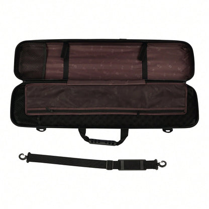 RainWeel Recurve Bow Case- ABS Hard Shell, Takedown Archery Bow Cases With Sponge Padding, 35.43 Inch Lightweight Rectangular Archery Carrying Case With Handle And Shoulder Strap, Portable Archery Bow