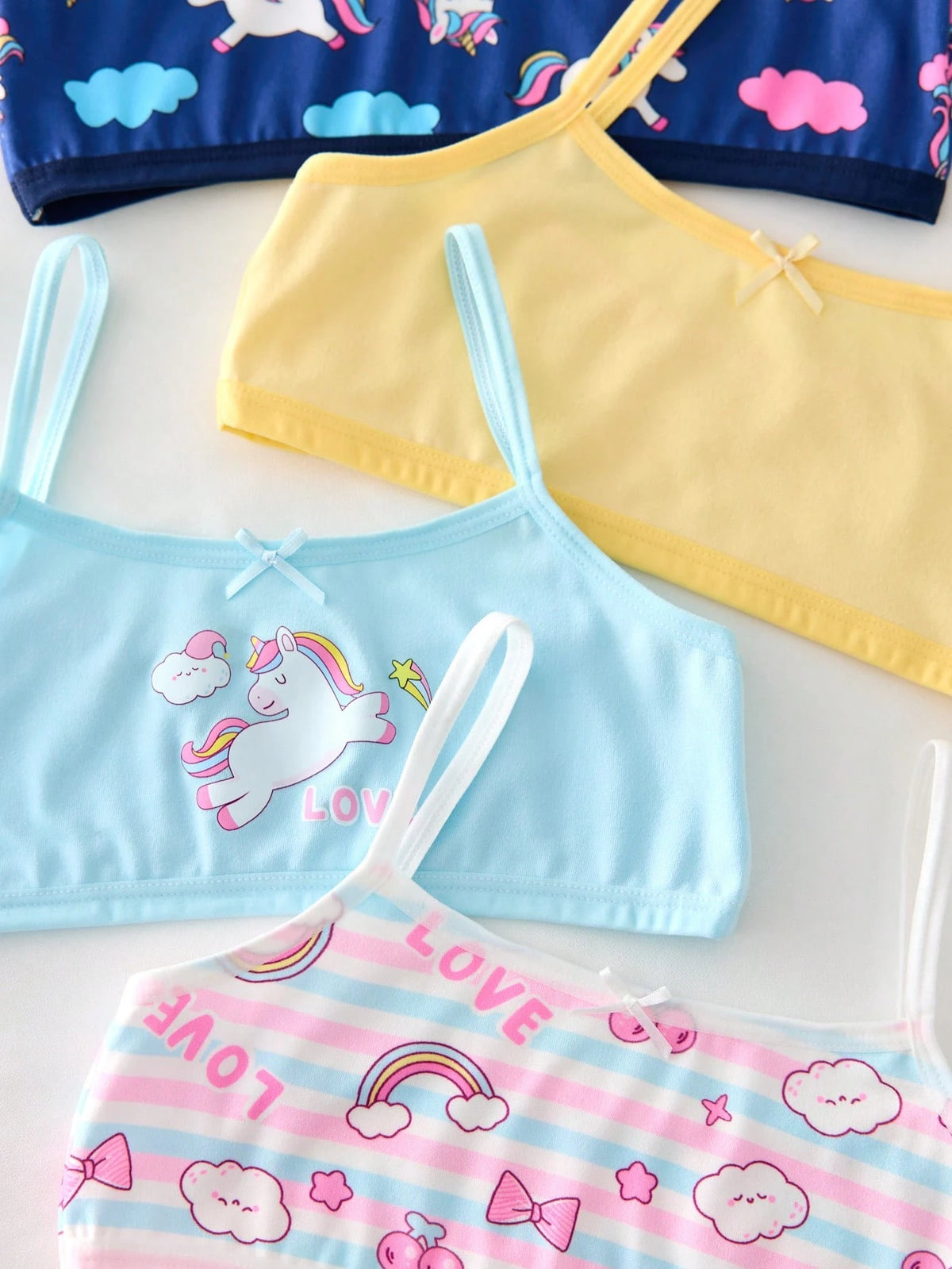 Random 5-Piece, A Combination Of Colorful Unicorns And Bears, Suitable For Girls And Children