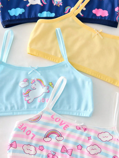 Random 5-Piece, A Combination Of Colorful Unicorns And Bears, Suitable For Girls And Children