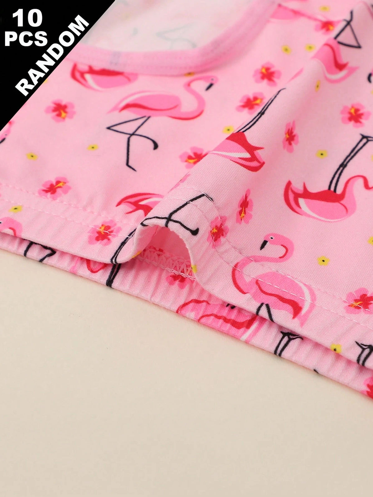 Randomly 9Pcs Girls Cartoon Animal, Heart, Rainbow, Cloud Print Minimalist Fashion Briefs Underwear