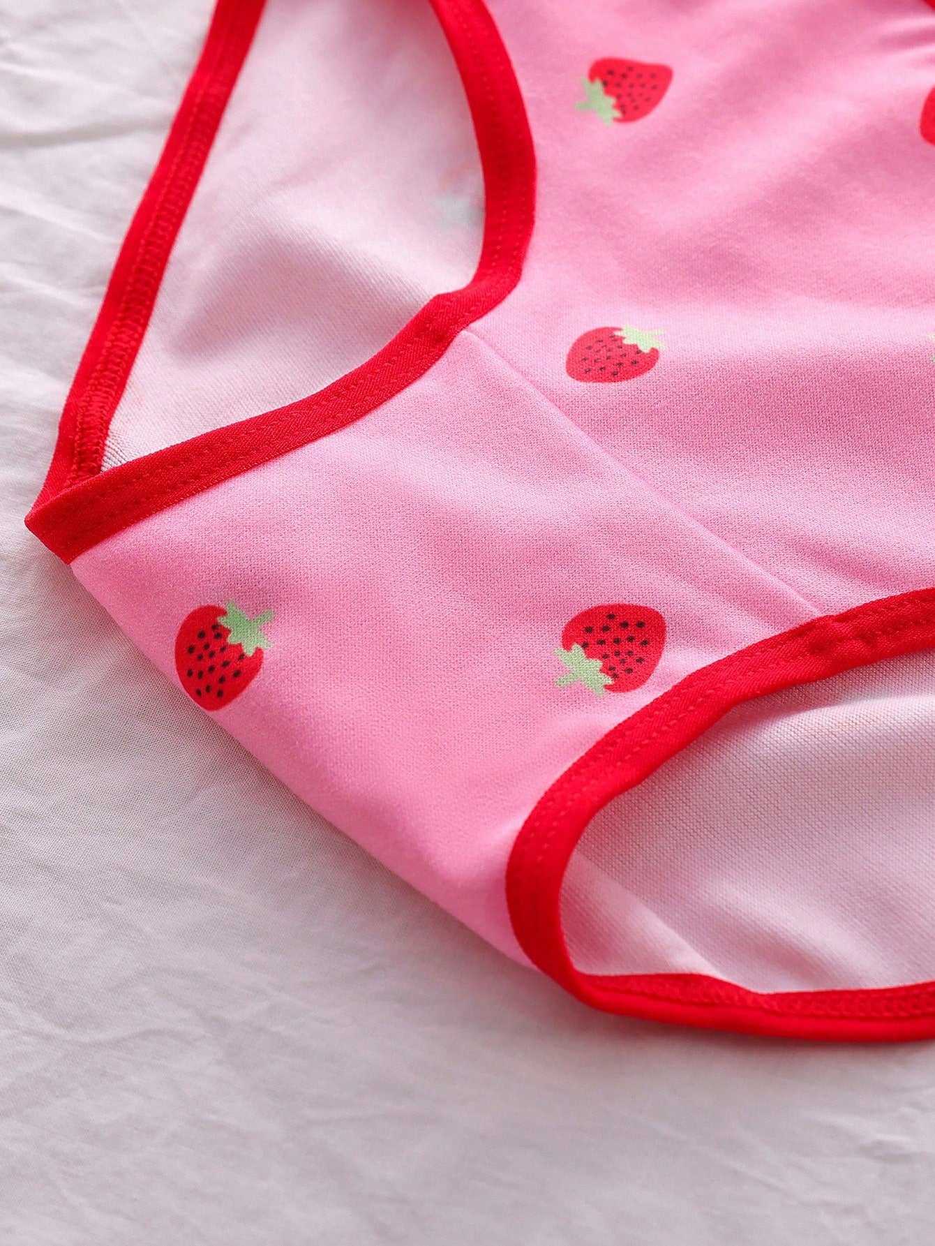 Randomly Ships 5 Of 9 Pcs Cute Girls Young Girl Cute Fruit Print Series Sweet Minimalist Basic Soft Comfortable Colorful Triangle Panties Underwear