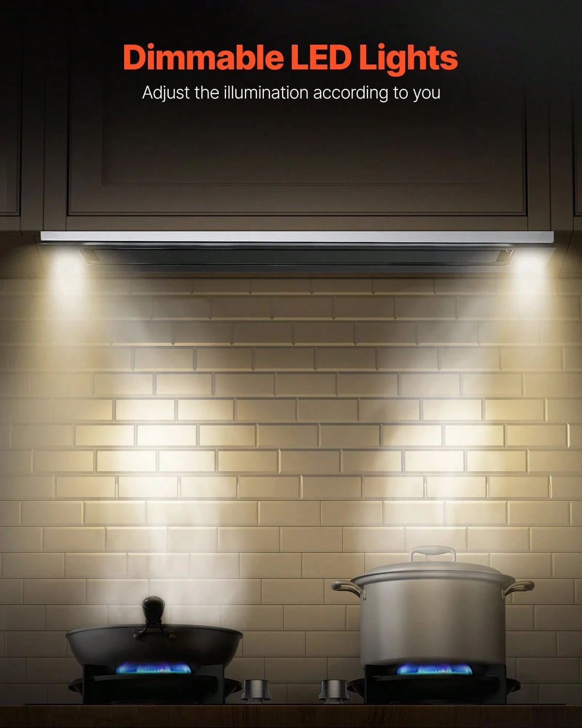 Range Hood Insert, 30 Inch Built-In Kitchen Vent Hood, 800CFM Stainless Steel Stove Hood, With Gesture & Touch Control, LED Light, Baffle Filters, 4-Speed Exhaust Fan, Ducted/Ductless Convertible