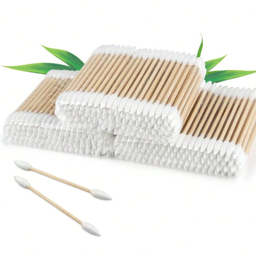 RAQEHO 300pcs Pointed Cotton Swabs- Disposable Double Pointy Precision Tip Cotton Buds With Bamboo Sticks For Ear Wax Removal Makeup Lip Eyeshadow Applicators Micro Nail Tool Beauty &Amp; Personal Ca