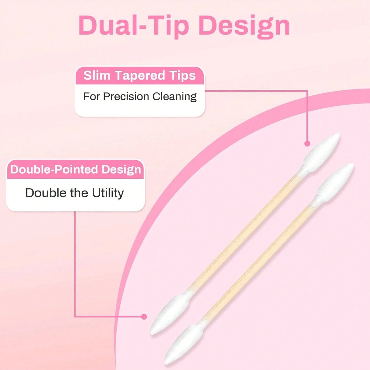 RAQEHO 300pcs Pointed Cotton Swabs- Disposable Double Pointy Precision Tip Cotton Buds With Bamboo Sticks For Ear Wax Removal Makeup Lip Eyeshadow Applicators Micro Nail Tool Beauty &Amp; Personal Ca