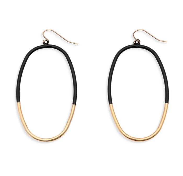 Raven Gold Hoop w/Black Detail 2 in