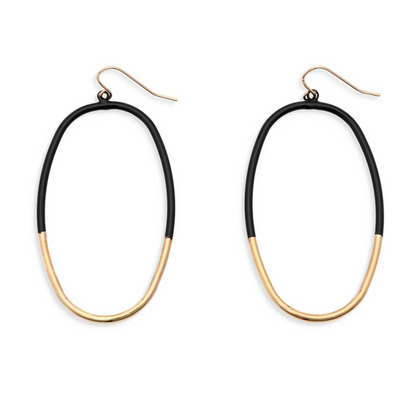 Raven Gold Hoop w/Black Detail 2 in