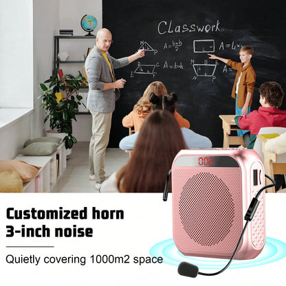 Rechargeable Voice Amplifier- 2200mAh Portable PA System With Headset Mic For Teachers & Presenters Christmas Gifts