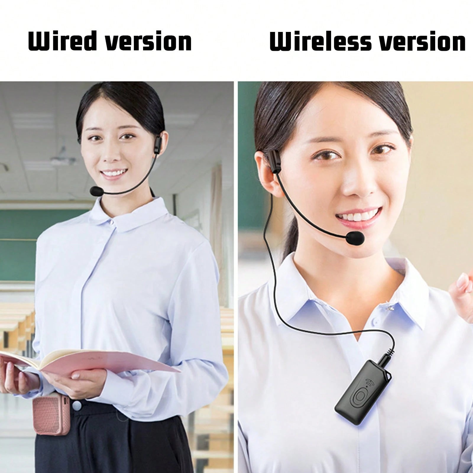 Rechargeable Voice Amplifier- 2200mAh Portable PA System With Headset Mic For Teachers & Presenters Christmas Gifts