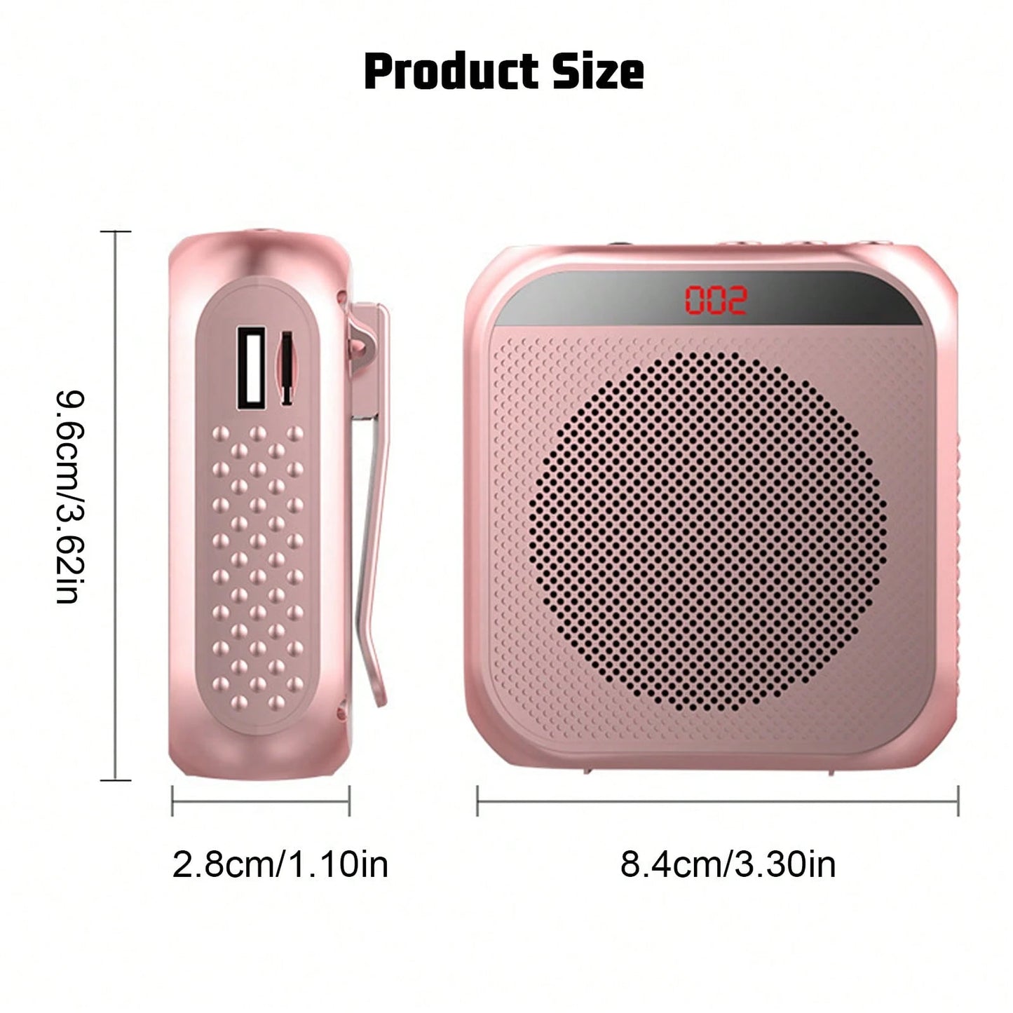Rechargeable Voice Amplifier- 2200mAh Portable PA System With Headset Mic For Teachers & Presenters Christmas Gifts