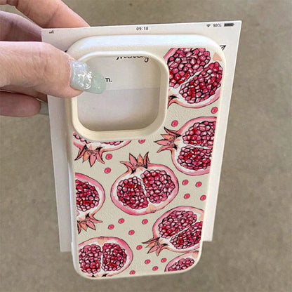 Red Pomegranate Pattern Suitable For TPU, Suitable As Birthday And Christmas Gifts For Couples, Women, Daughters, Boyfriends, Girlfriends, And Teenage Girls