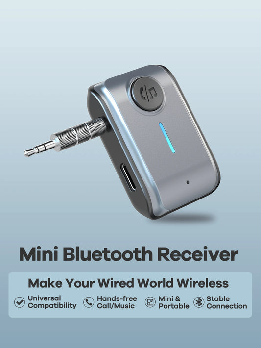 REMAX Mini Bluetooth Receiver With HD Mic; Plug & Play For Car/Home/Office; Multifunctional Wireless Adapter For Car&TV&PC&Speaker&Headsets;Compact & Portable; No Setup Needed; HiFi Stereo; Hands-Free