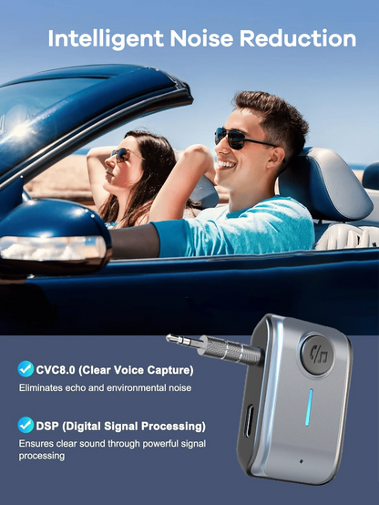 REMAX Mini Bluetooth Receiver With HD Mic; Plug & Play For Car/Home/Office; Multifunctional Wireless Adapter For Car&TV&PC&Speaker&Headsets;Compact & Portable; No Setup Needed; HiFi Stereo; Hands-Free