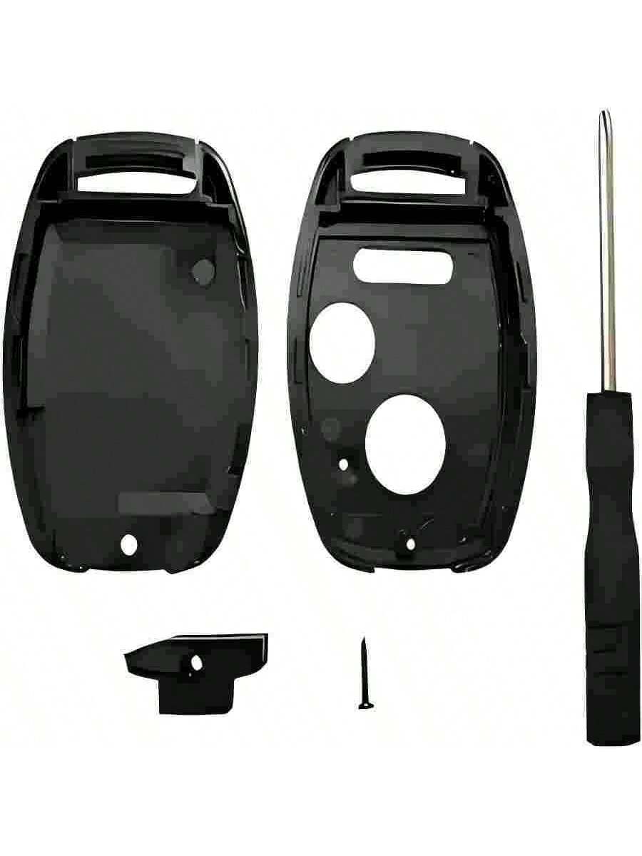 Replacement Blank Key Shell Fit For Civic CRV Pilot Ridgeline Odyssey 3+1 Button, 2+1 Button, 3 Button, 2 Button Straight Blade, Including Small Screws And Knife