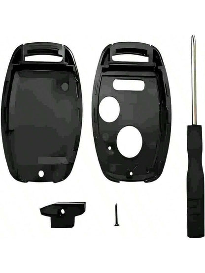Replacement Blank Key Shell Fit For Civic CRV Pilot Ridgeline Odyssey 3+1 Button, 2+1 Button, 3 Button, 2 Button Straight Blade, Including Small Screws And Knife