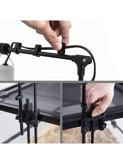 REPTI ZOO Reptile Dual Lamp Stand Lamp Hanger Holder Adjustable Metal Lamp Support For Reptile Glass Terrarium Heating Light