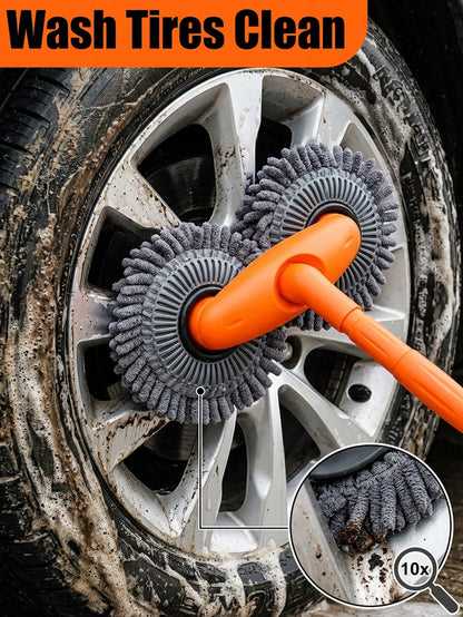 Retractable Double Head Car Wash Brush With Ultra-Soft Microfiber For Deep Cleaning For Car Owners And Enthusiasts Aesthetic Design Car Wash Brush With Long Handle Car Cleaning Kit Brush Car Wash & Ma
