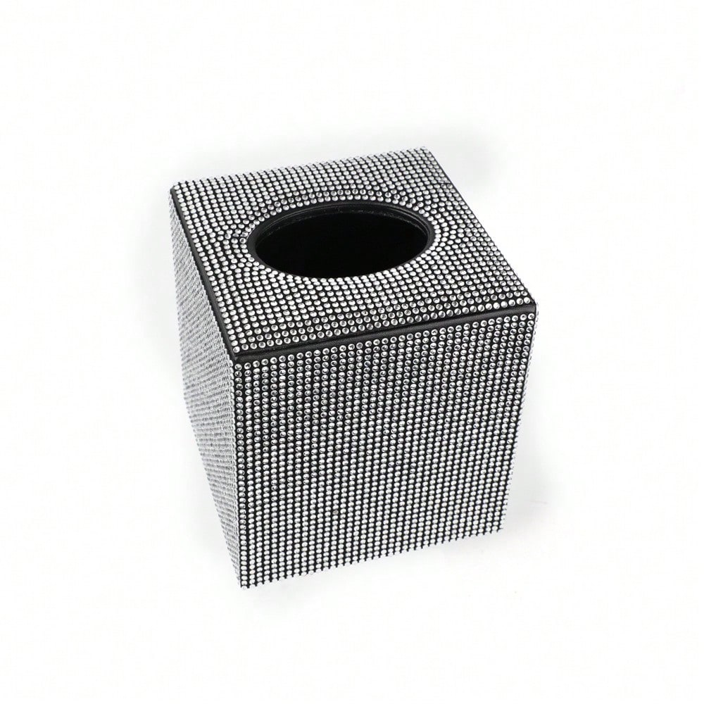 Rhinestone Leather Car Tissue Box Creative Mini Square Bling Auto Tissue Holder