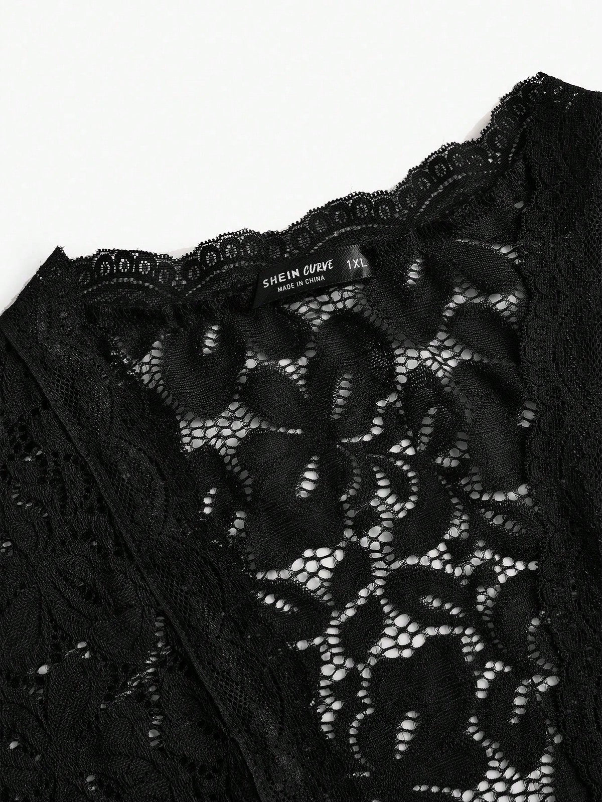 Rometta Plus Open Front Crop Lace Jacket Fall Winter Cloth For Women Autumn