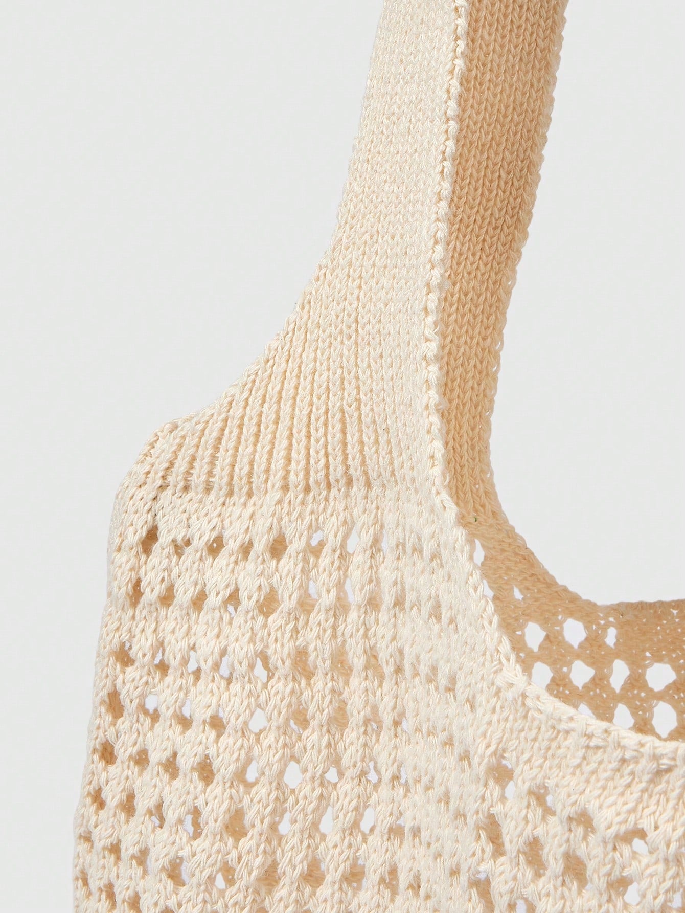 ROMWE Kawaii Back To School Season, Plus Size Women Handbag, Women Knitted Shoulder Bag, Vintage Hollow Out Woven Large Capacity Floral Decor Tote Bag, Crochet Bag, Women Crochet Bag, Summer Beach Tot