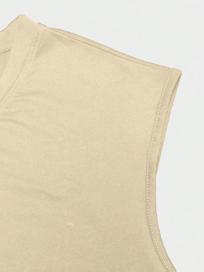 Rovax Men's Sleeveless Round Neck Tank Top, Fashionable For Summer