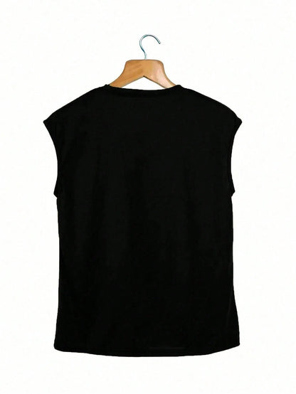 Rovax Men's Sleeveless Round Neck Tank Top, Fashionable For Summer