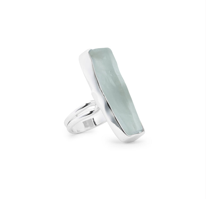 Roxie Silver Ring w/Light Blue Stone