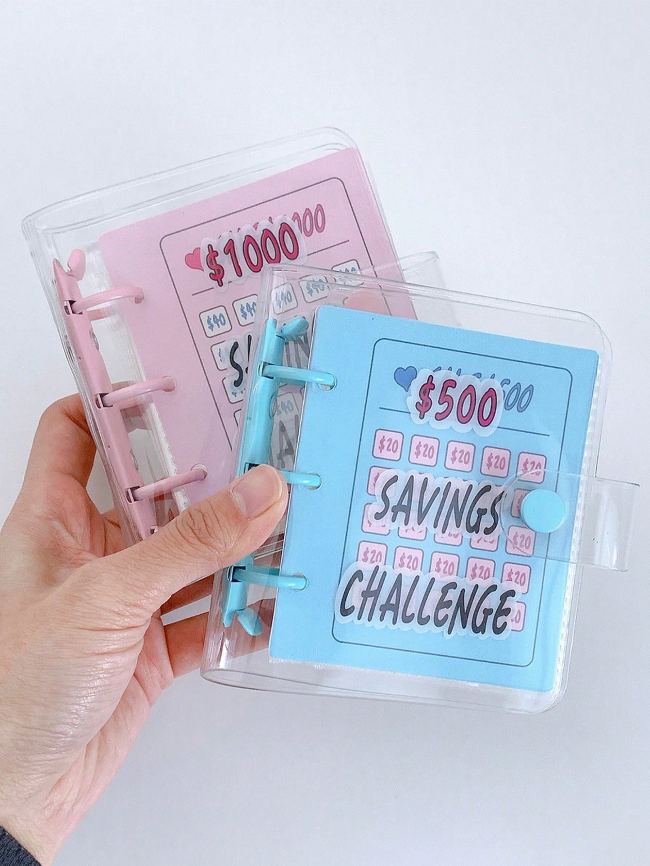 Savings Binder, Challenge Savings Binder Envelopes ($1000), Reusable Budget Notebook With Cash Envelopes, Matte Cover, Cash Savings Challenge Notebook Binder, Travel Organizer, Cosmetic Bag, Vacation