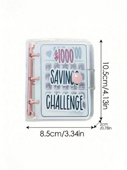 Savings Binder, Challenge Savings Binder Envelopes ($1000), Reusable Budget Notebook With Cash Envelopes, Matte Cover, Cash Savings Challenge Notebook Binder, Travel Organizer, Cosmetic Bag, Vacation