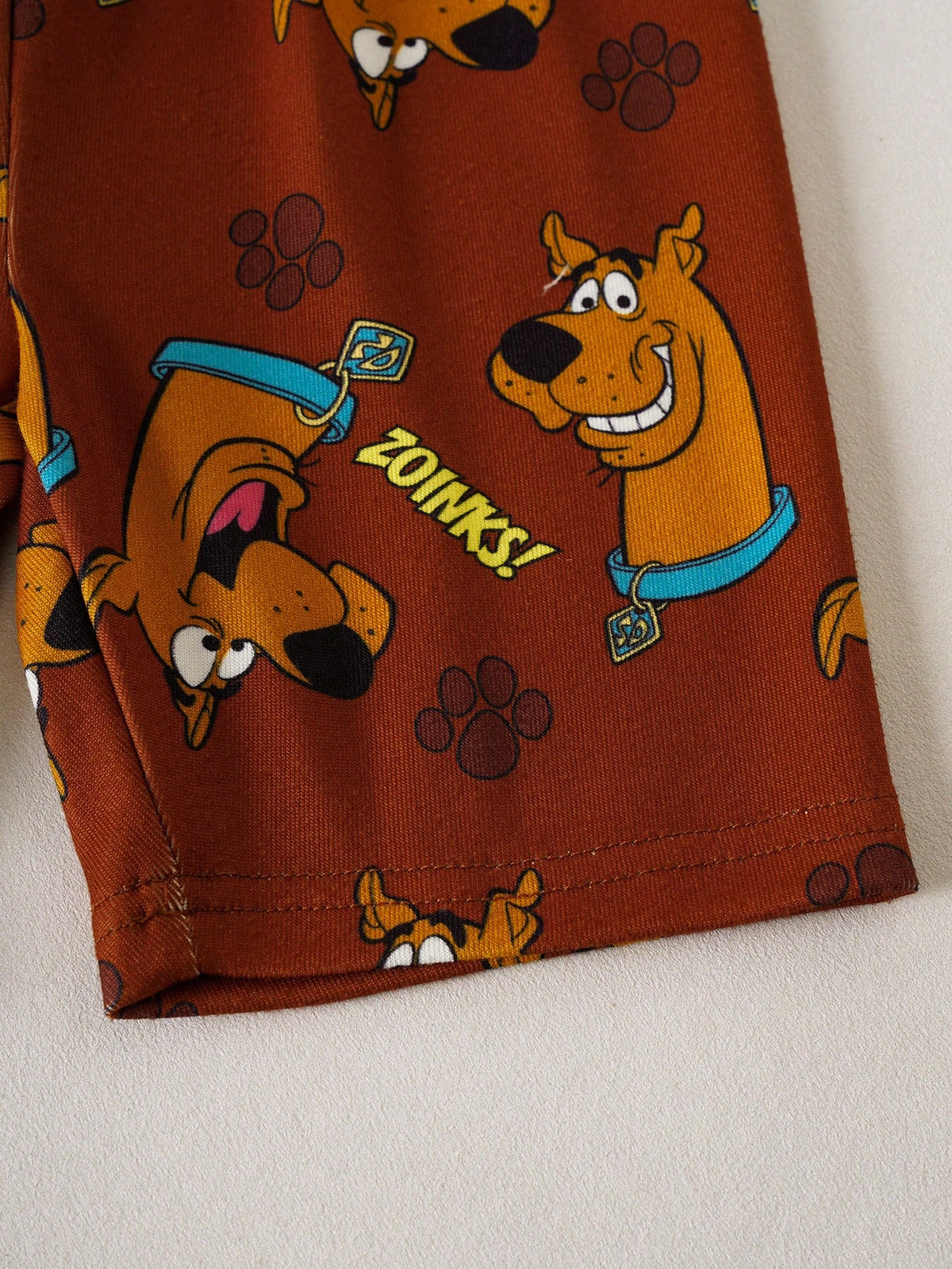 SCOOBY-DOO X Young Boys Crew Neck Short Sleeve Cute Print Snug Fit Loungewear- DOO