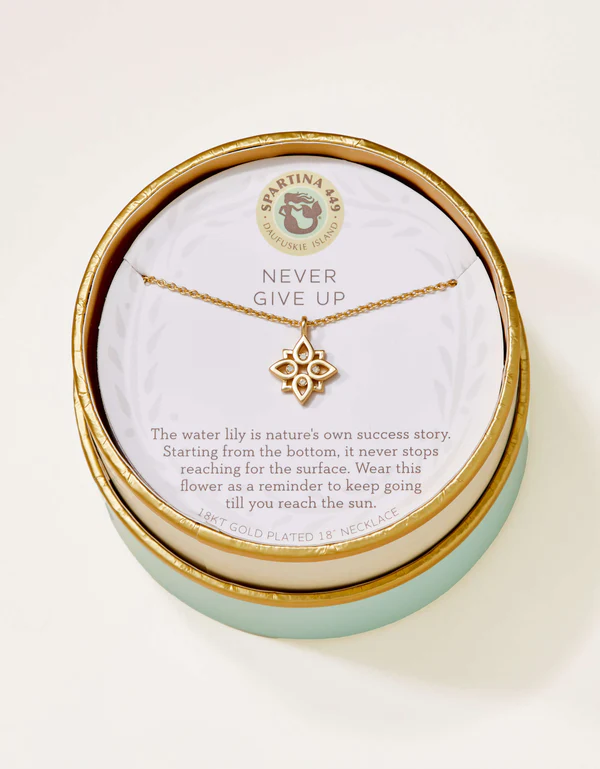 Sea La Vie Necklace 18'' Never Give Up/Lotus