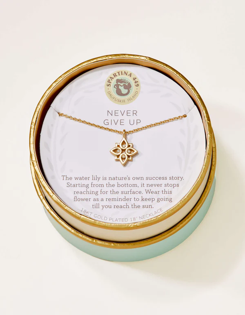 Sea La Vie Necklace 18'' Never Give Up/Lotus