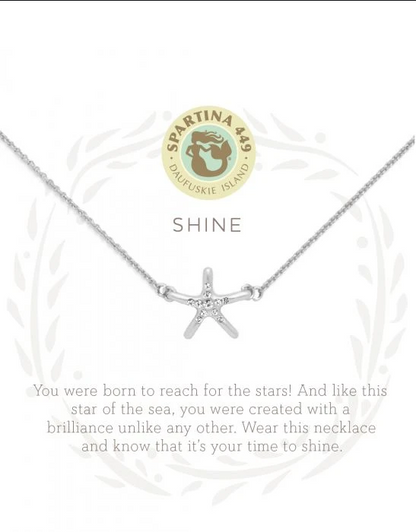Sea La Vie Necklace Shine/Starfish Silver