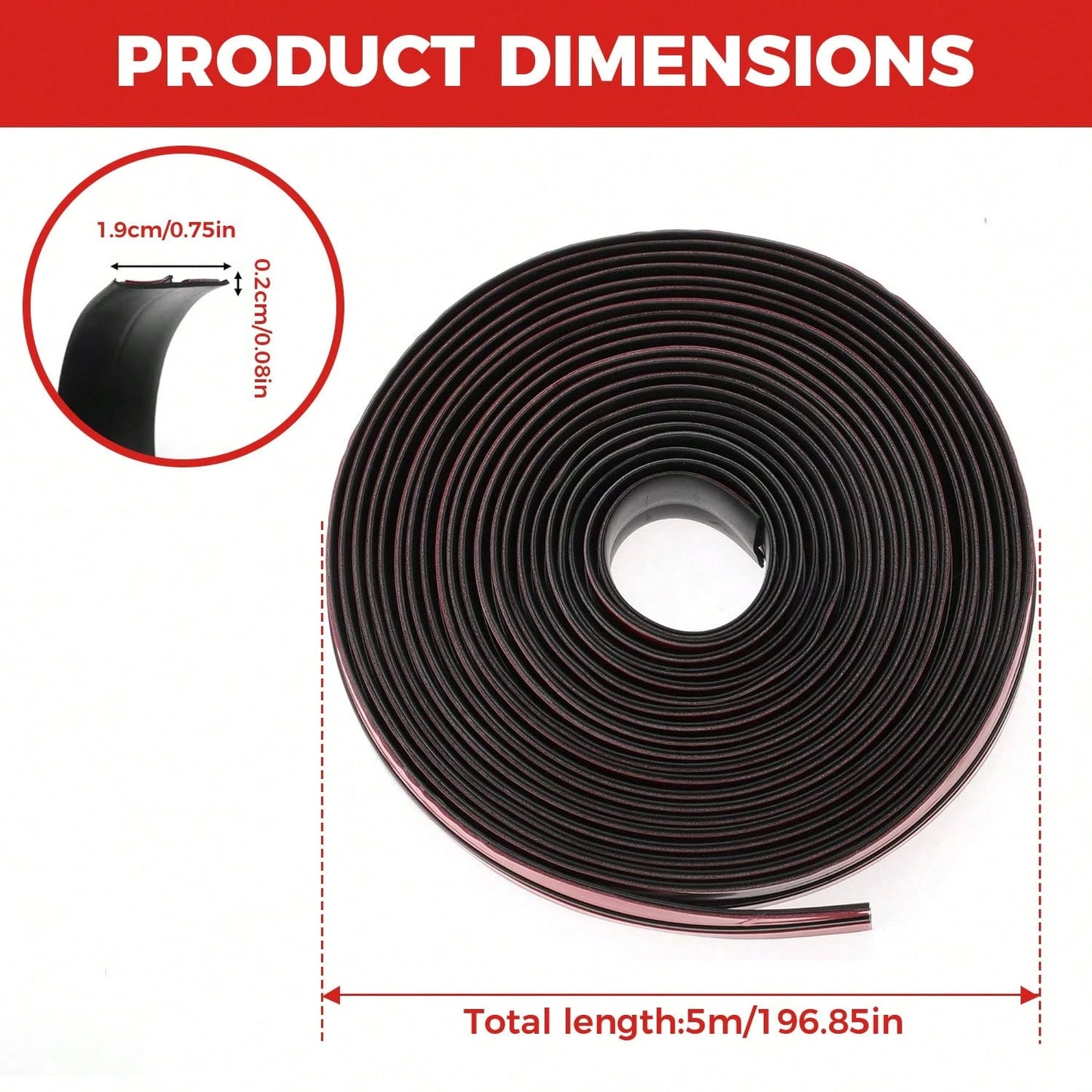 Self-Adhesive Automotive Weatherstrip Designed Specifically For Windshields; The T-Shaped Weatherstrip Prevents Rainwater From Seeping In And Provides Sound Insulation.