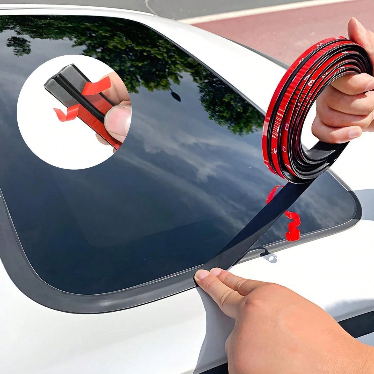 Self-Adhesive Automotive Weatherstrip Designed Specifically For Windshields; The T-Shaped Weatherstrip Prevents Rainwater From Seeping In And Provides Sound Insulation.
