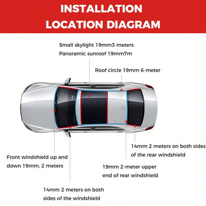 Self-Adhesive Automotive Weatherstrip Designed Specifically For Windshields; The T-Shaped Weatherstrip Prevents Rainwater From Seeping In And Provides Sound Insulation.